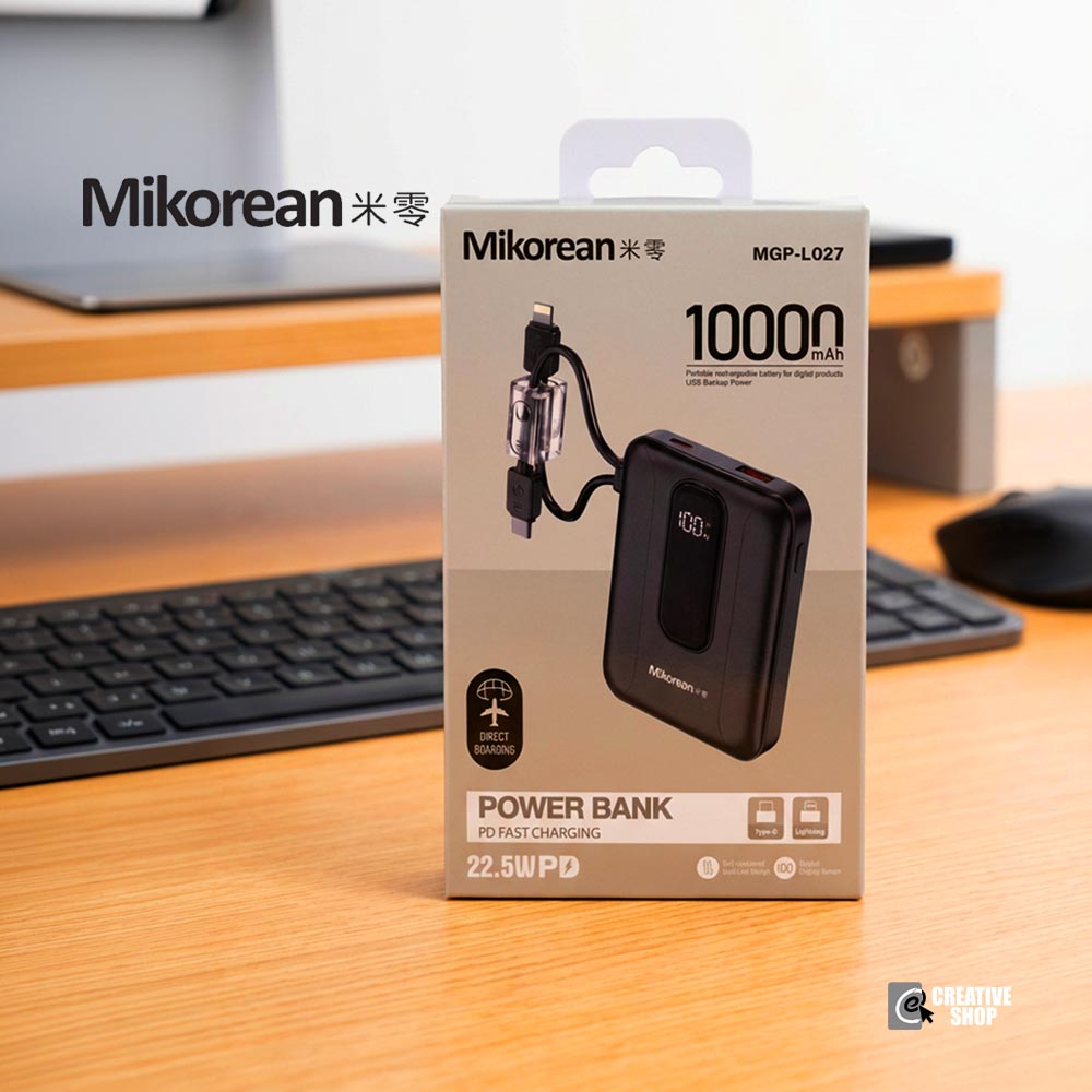 Mikorean 10000mAh Power Bank – PD Fast Charging 22.5W