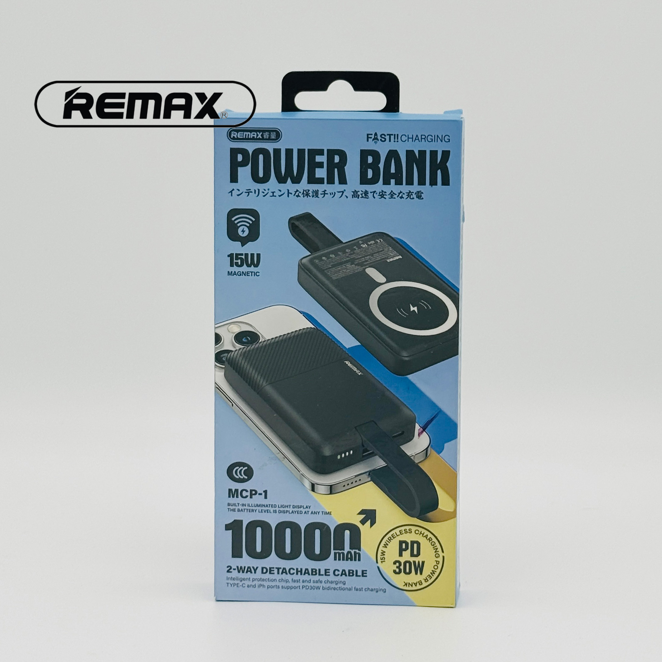 Remax MCP‑1 10000mAh Magnetic Wireless Power Bank with PD 30W Fast Charging